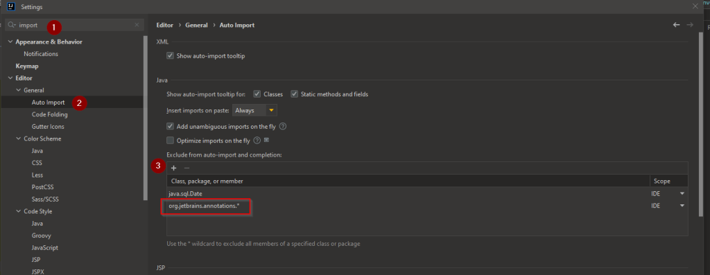 Auto import dans IntelliJ